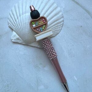 Bookshelf Heart - Book Lover Pen - Rhinestone Sparkly Teacher Gift - Book Themed